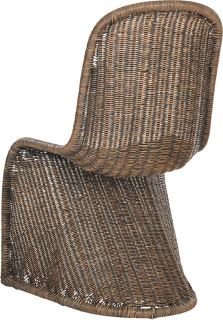 Safavieh Tana Wicker Side Chair Brown and Multi Furniture 