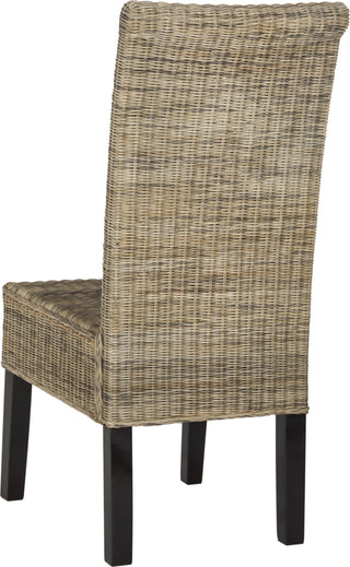 Safavieh Arjun 18''H Wicker Dining Chair Grey Furniture 