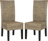 Safavieh Arjun 18''H Wicker Dining Chair Grey Furniture 