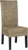 Safavieh Arjun 18''H Wicker Dining Chair Grey Furniture 