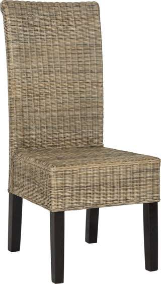 Safavieh Arjun 18''H Wicker Dining Chair Grey Furniture 