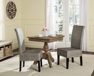 Safavieh Arjun 18''H Wicker Dining Chair Antique Grey Furniture  Feature