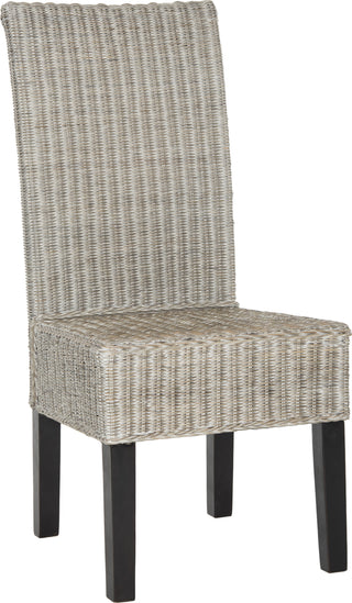 Safavieh Arjun 18''H Wicker Dining Chair Antique Grey Furniture 