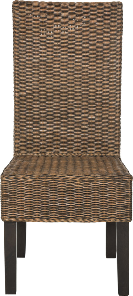 Safavieh Arjun 18''H Wicker Dining Chair Brown and Multi Furniture main image