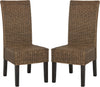 Safavieh Arjun 18''H Wicker Dining Chair Brown and Multi Furniture 