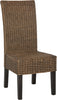 Safavieh Arjun 18''H Wicker Dining Chair Brown and Multi Furniture 