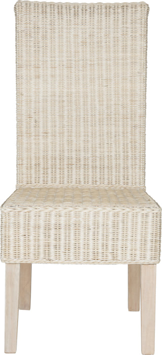 Safavieh Arjun 18''H Wicker Dining Chair White Wash Furniture main image