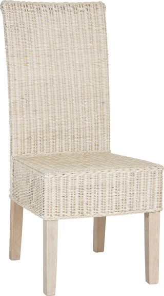 Safavieh Arjun 18''H Wicker Dining Chair White Wash Furniture 