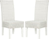 Safavieh Arjun 18''H Wicker Dining Chair White Furniture 