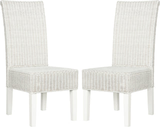 Safavieh Arjun 18''H Wicker Dining Chair White Furniture 