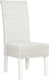 Safavieh Arjun 18''H Wicker Dining Chair White Furniture 