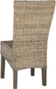 Safavieh Ozias 19''H Wicker Dining Chair Grey Furniture 