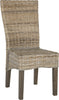 Safavieh Ozias 19''H Wicker Dining Chair Grey Furniture 