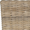 Safavieh Ozias 19''H Wicker Dining Chair Grey Furniture 