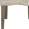 Safavieh Ozias 19''H Wicker Dining Chair White Wash Furniture 