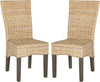 Safavieh Ozias 19''H Wicker Dining Chair Natural Furniture 