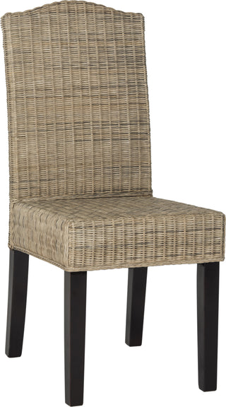 Safavieh Odette 19''H Wicker Dining Chair Grey Furniture 