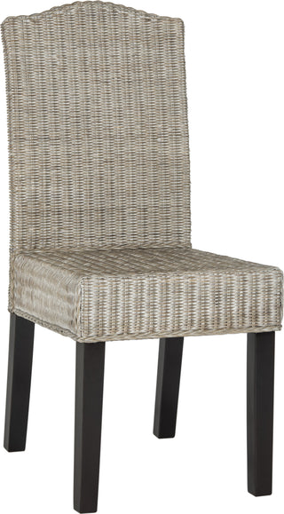 Safavieh Odette 19''H Wicker Dining Chair Antique Grey Furniture 