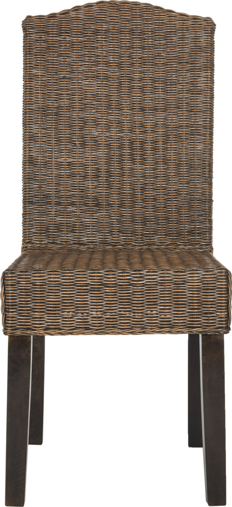 Safavieh Odette 19''H Wicker Dining Chair Brown and Multi Furniture main image