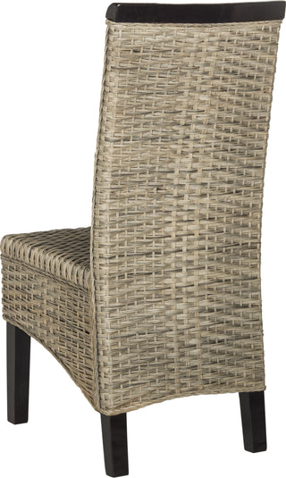 Safavieh Ilya 18''H Wicker Dining Chair Grey Furniture 