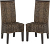 Safavieh Ilya 18''H Wicker Dining Chair Brown and Multi Furniture 