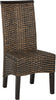 Safavieh Ilya 18''H Wicker Dining Chair Brown and Multi Furniture 