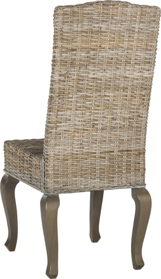 Safavieh Milos 18''H Wicker Dining Chair Grey Furniture 