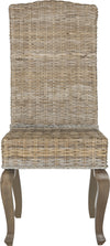 Safavieh Milos 18''H Wicker Dining Chair Grey Furniture main image