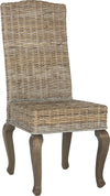 Safavieh Milos 18''H Wicker Dining Chair Grey Furniture 