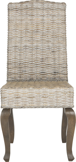 Safavieh Milos 18''H Wicker Dining Chair White Wash Furniture main image