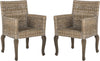Safavieh Armando 18''H Wicker Dining Chair Natural Furniture 
