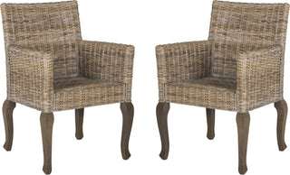 Safavieh Armando 18''H Wicker Dining Chair Natural Furniture 