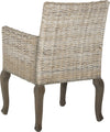 Safavieh Armando 18''H Wicker Dining Chair White Wash Furniture 