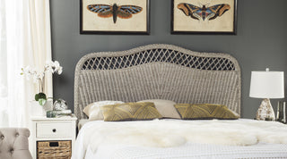 Safavieh Sephina Antique Grey Rattan Headboard  Feature