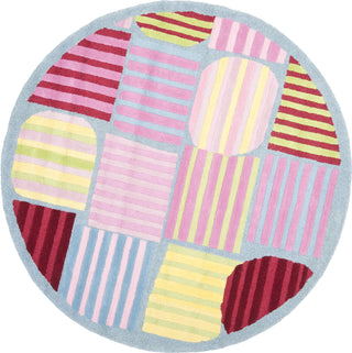 Safavieh Kids Sfk312 Blue/Multi Area Rug Round