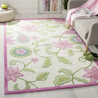 Safavieh Kids Sfk351 Ivory/Pink Area Rug Room Scene Feature