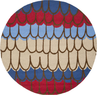 Safavieh Kids Sfk353 Blue/Multi Area Rug Round