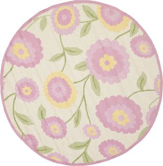 Safavieh Kids Sfk355 Ivory/Pink Area Rug Round