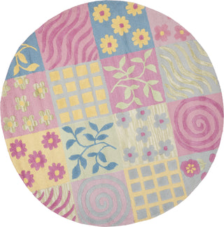 Safavieh Kids Sfk356 Pink/Multi Area Rug Round