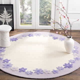 Safavieh Kids Sfk357 Ivory/Lavander Area Rug Room Scene