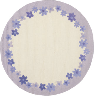 Safavieh Kids Sfk357 Ivory/Lavander Area Rug Round