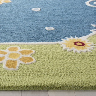 Safavieh Kids Sfk383 Blue/Green Area Rug Detail