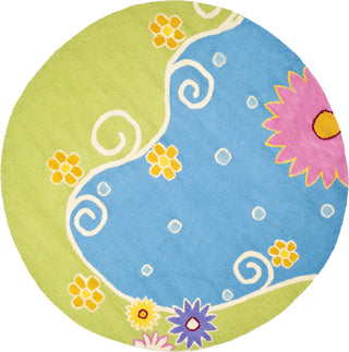 Safavieh Kids Sfk383 Blue/Green Area Rug Round