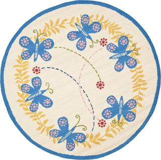 Safavieh Kids Sfk390 Ivory/Blue Area Rug Round