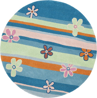 Safavieh Kids Sfk750 Blue/Multi Area Rug Round