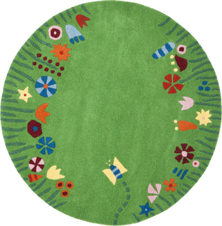 Safavieh Kids Sfk751 Green/Multi Area Rug Round