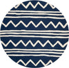 Safavieh Kids 907 Zigzag Navy/Ivory Area Rug Round
