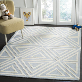 Safavieh Kids 912 Triangles Blue/Ivory Area Rug Room Scene Feature