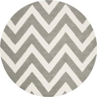 Safavieh Kids 921 Basic Chevr Grey/Ivory Area Rug Round