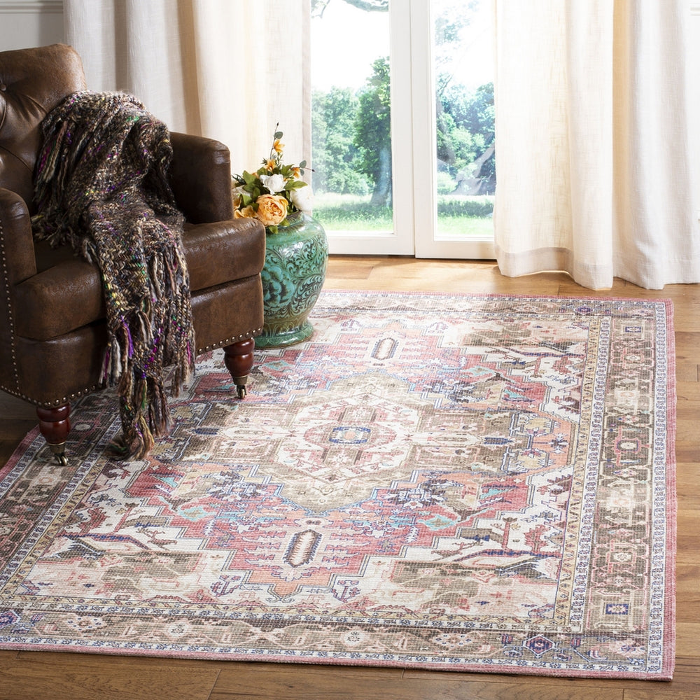 Safavieh Saffron SFN202P Rust/Ivory Area Rug Lifestyle Image Feature